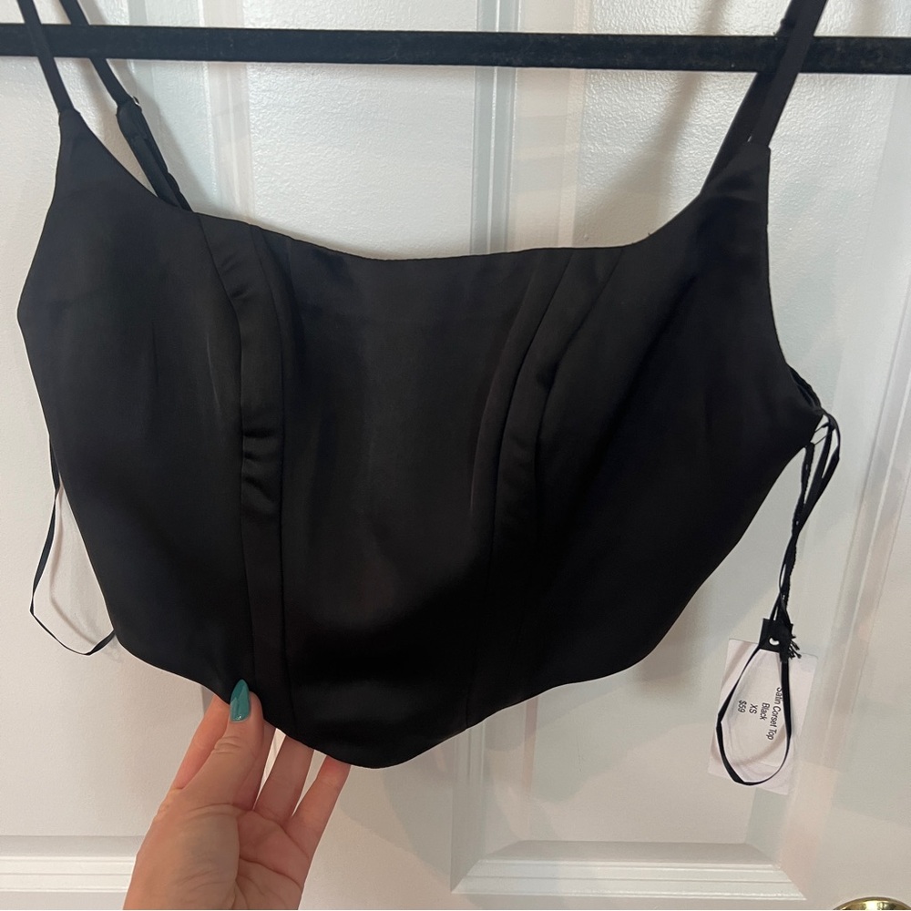 ASTR The Label Satin Corset Top